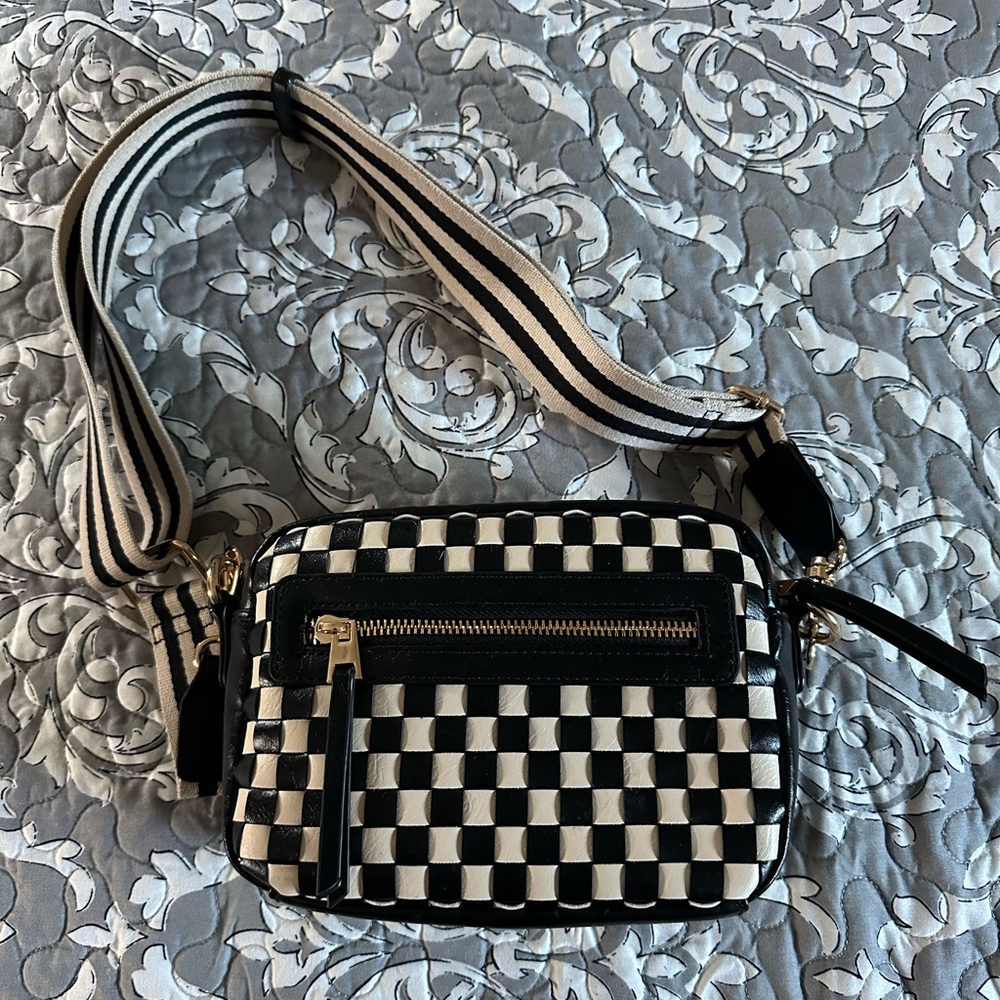 Universal Thread Black and White Checkered Crossbody Bag